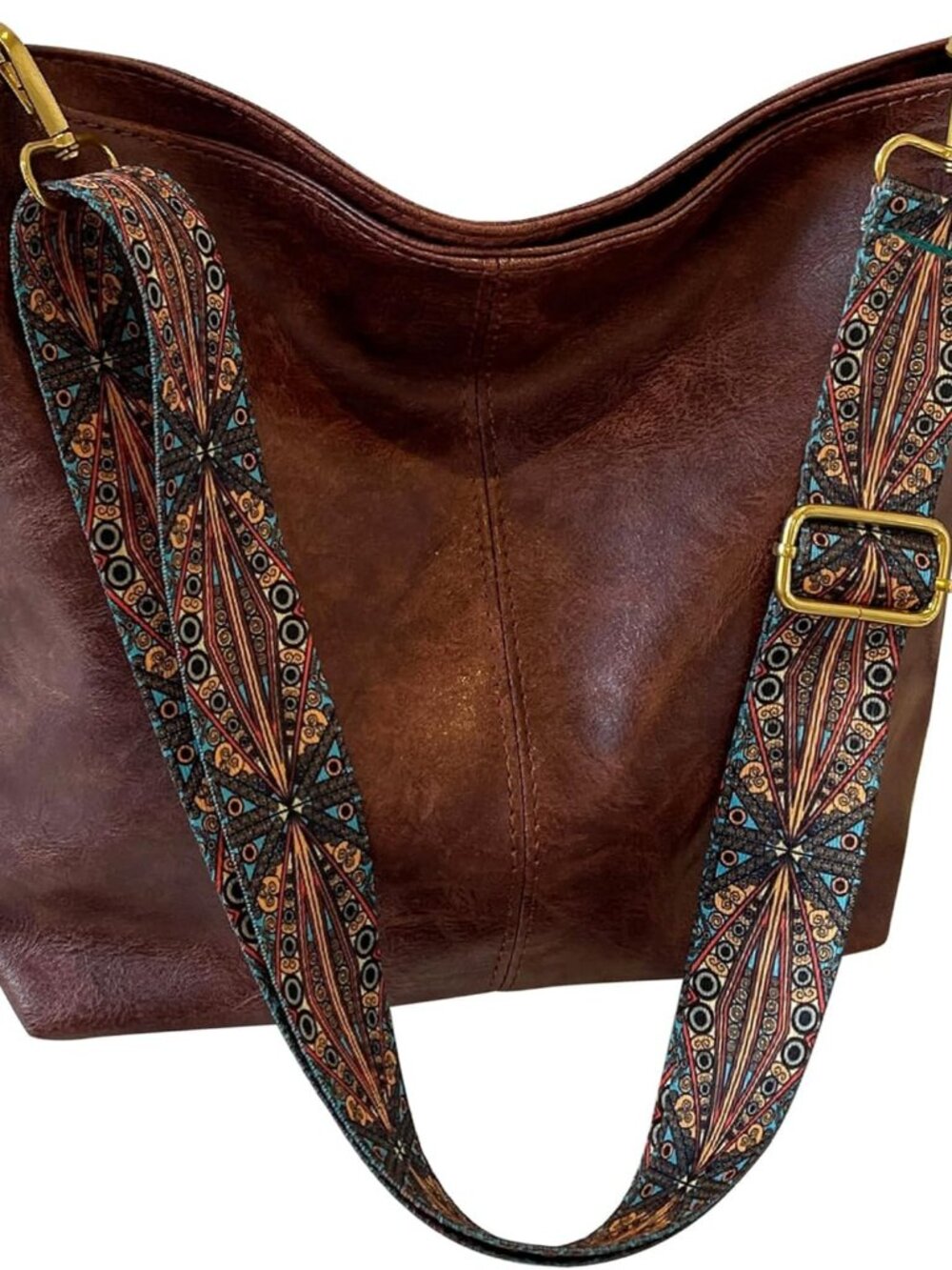 Hobo Bags for Women Crossbody Bag Guitar Strap Purse Vegan Leather Shoulder Hand